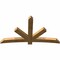 Ekena Millwork Alberta Rough Sawn Timber Gable Bracket, Western Red Cedar, 84"W x 49"H x 4"D x 6"F, 14/12 Pitch GBW084X49X0406ALB00RWR - alternate 4